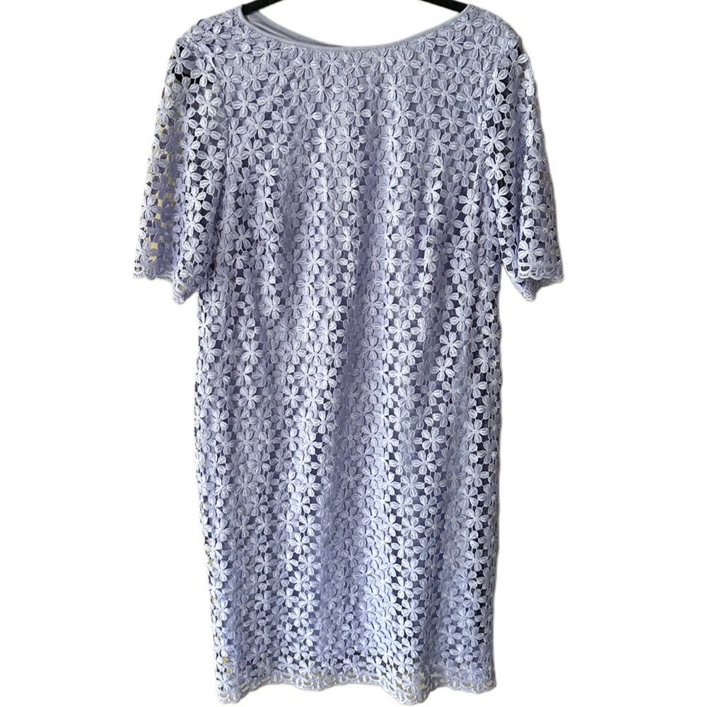 TAHARI ASL Purple Floral Lace Mini Dress